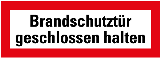 Feuerwehrschild Brandschutztür