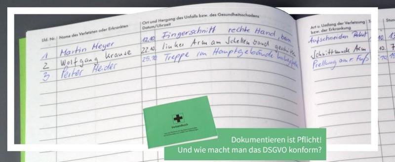 Verbandbuch Pflicht & Datenschutz - Erste Hilfe Dokumentation