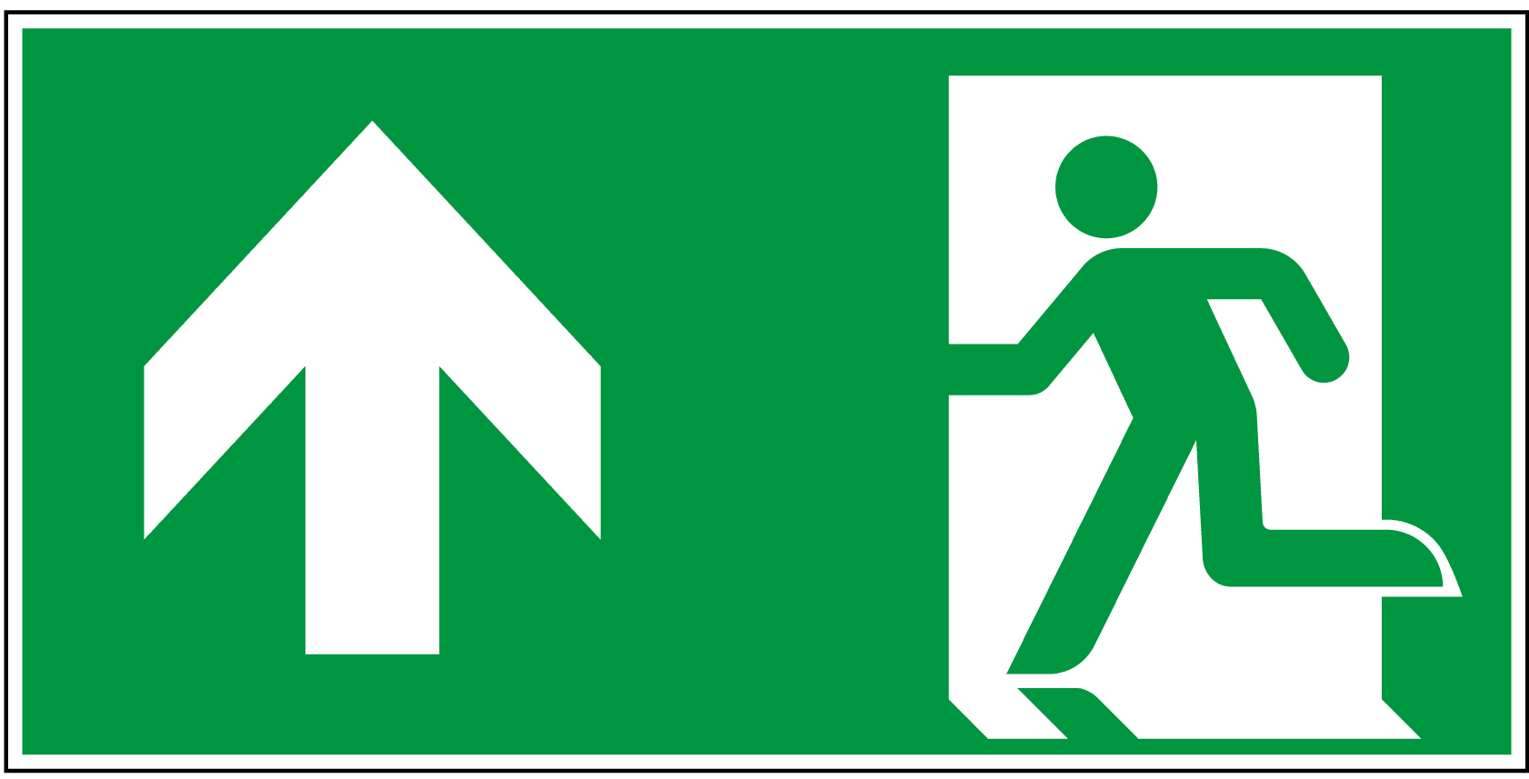 Rettungszeichen geradeaus neue ASR