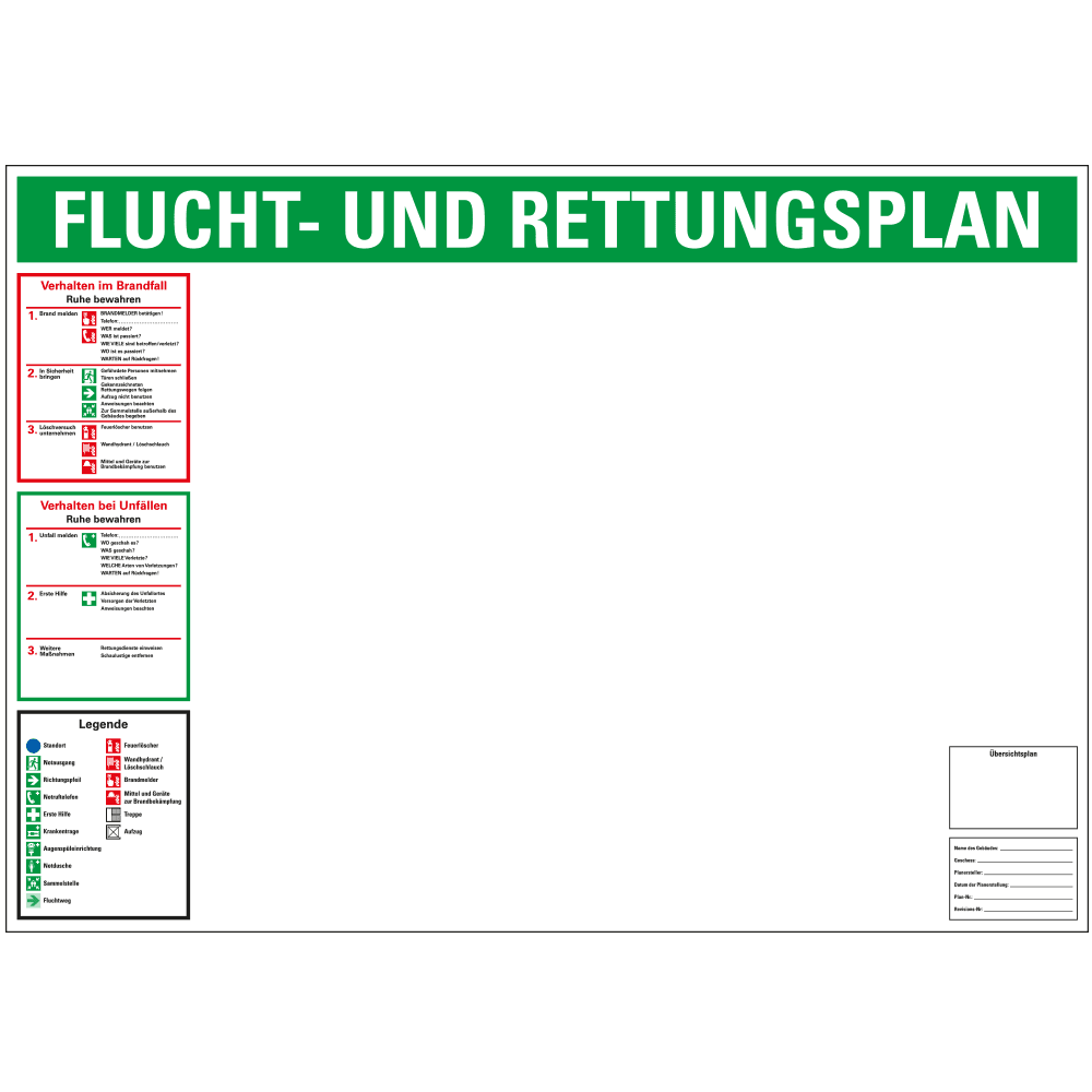 Flucht- und Rettungsplan Grundstruktur